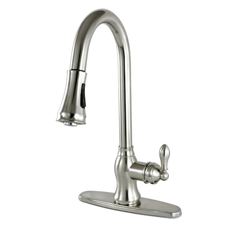 Gourmetier Pull-Down Sprayer Kitchen Faucet, Brushed Nickel GSY7778ACL